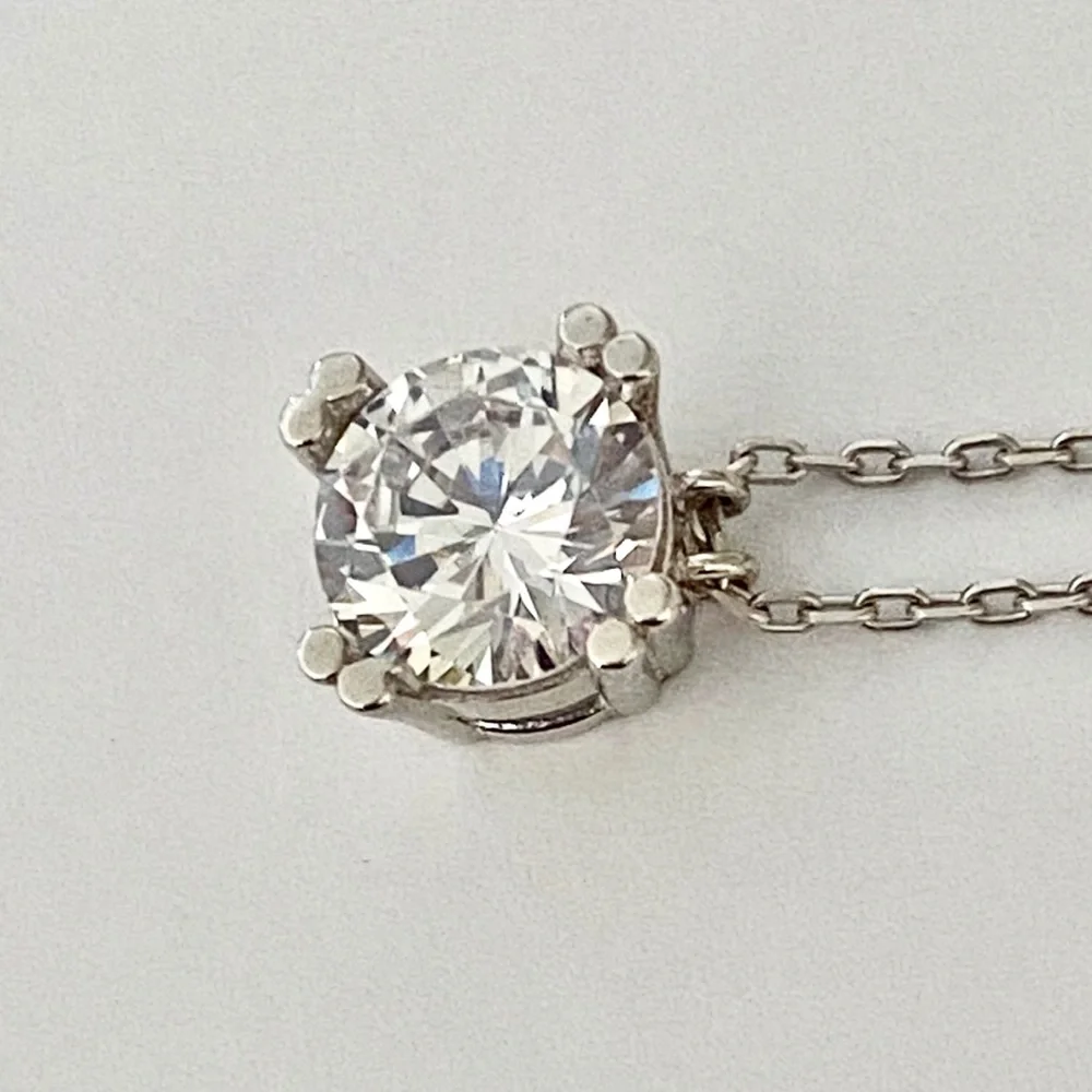 925 Silver cz cubic zirconia stone necklace
